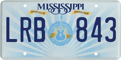 MS license plate LRB843