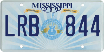 MS license plate LRB844