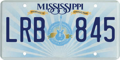 MS license plate LRB845