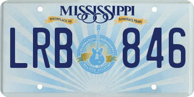 MS license plate LRB846