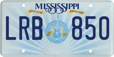MS license plate LRB850