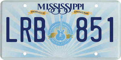 MS license plate LRB851