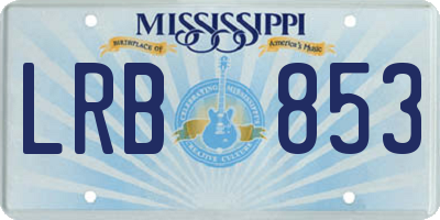 MS license plate LRB853