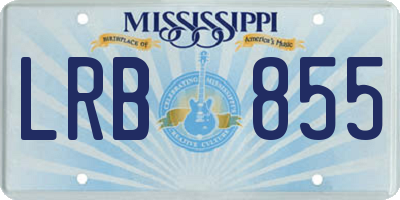 MS license plate LRB855