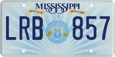 MS license plate LRB857