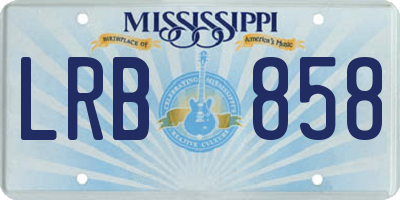 MS license plate LRB858