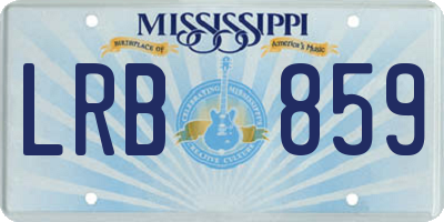 MS license plate LRB859