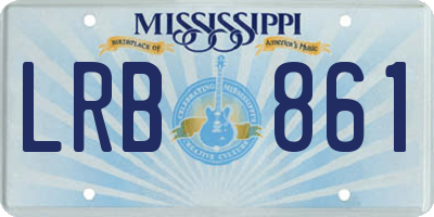 MS license plate LRB861