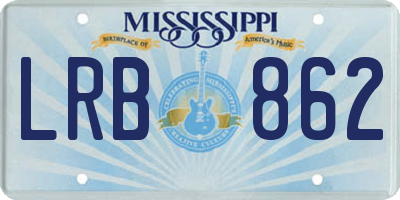 MS license plate LRB862