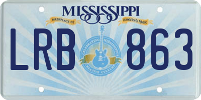 MS license plate LRB863