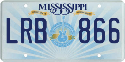 MS license plate LRB866