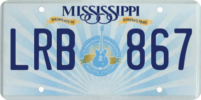 MS license plate LRB867