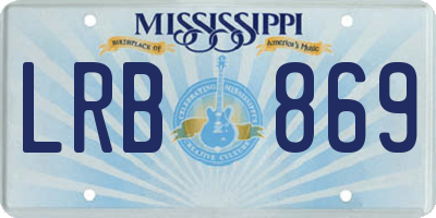 MS license plate LRB869