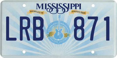 MS license plate LRB871