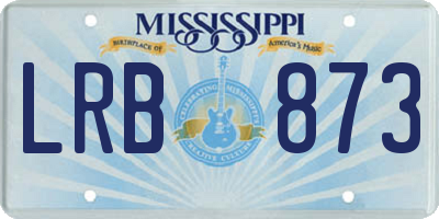 MS license plate LRB873