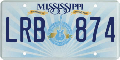 MS license plate LRB874