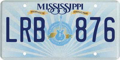MS license plate LRB876