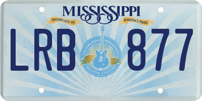MS license plate LRB877