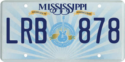 MS license plate LRB878