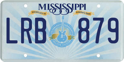 MS license plate LRB879