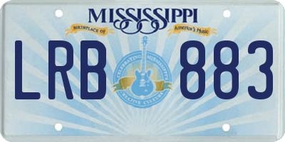 MS license plate LRB883
