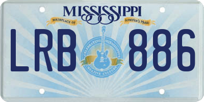 MS license plate LRB886