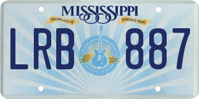 MS license plate LRB887