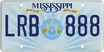 MS license plate LRB888