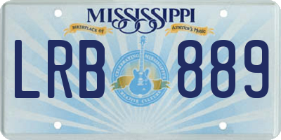 MS license plate LRB889