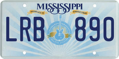 MS license plate LRB890
