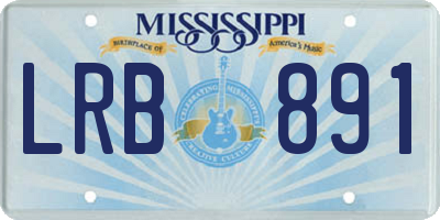 MS license plate LRB891