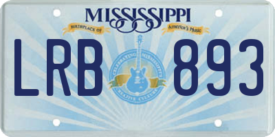 MS license plate LRB893