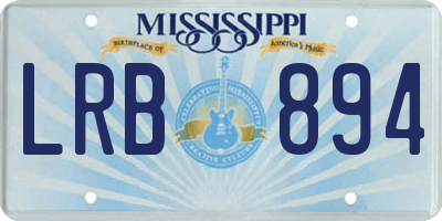 MS license plate LRB894