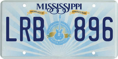 MS license plate LRB896