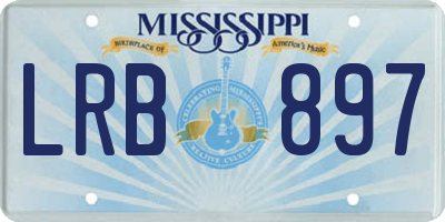 MS license plate LRB897