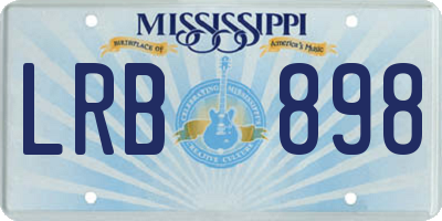 MS license plate LRB898