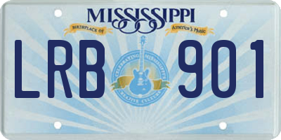 MS license plate LRB901