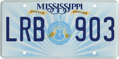 MS license plate LRB903
