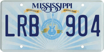 MS license plate LRB904