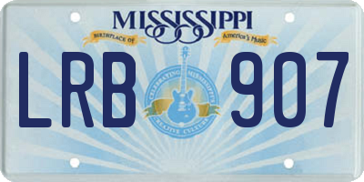 MS license plate LRB907