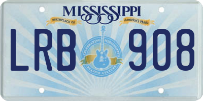 MS license plate LRB908