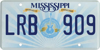 MS license plate LRB909