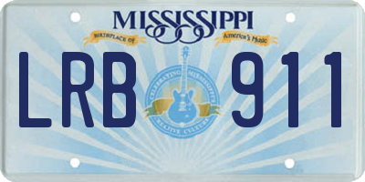 MS license plate LRB911