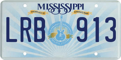 MS license plate LRB913