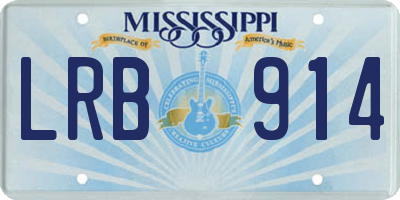MS license plate LRB914