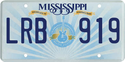 MS license plate LRB919