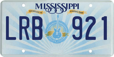MS license plate LRB921