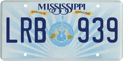 MS license plate LRB939