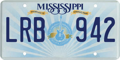 MS license plate LRB942