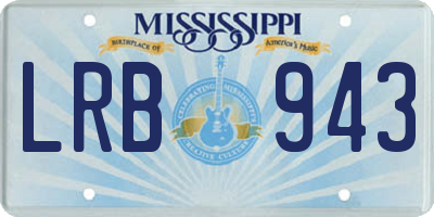 MS license plate LRB943